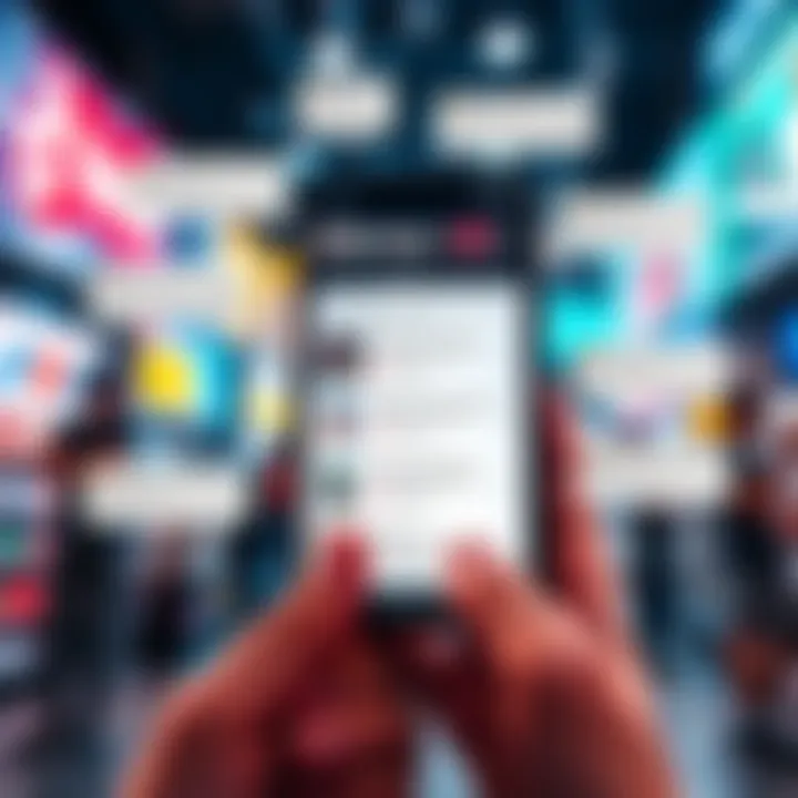 A smartphone screen showing TikTok Shop deals with various products listed, surrounded by skeptical comments