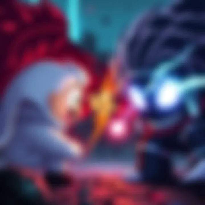 A battle scene featuring Time Baby from Gravity Falls and Yhwach from Bleach facing off with magical powers highlighted, showcasing their unique abilities.