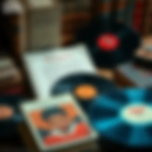 A collection of classic books and vinyl records representing enduring favorites in literature and music.