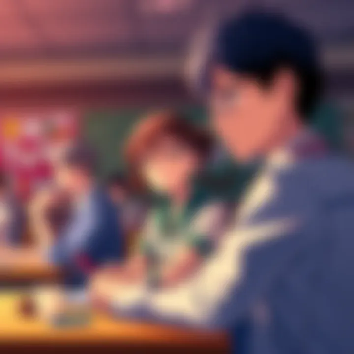 Tio observes Megumi participating in a classroom activity, experiencing school life together