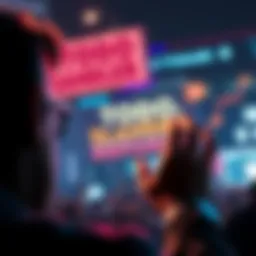 A person looking at a bold graphic representing new ideas and insights related to Todo Slander