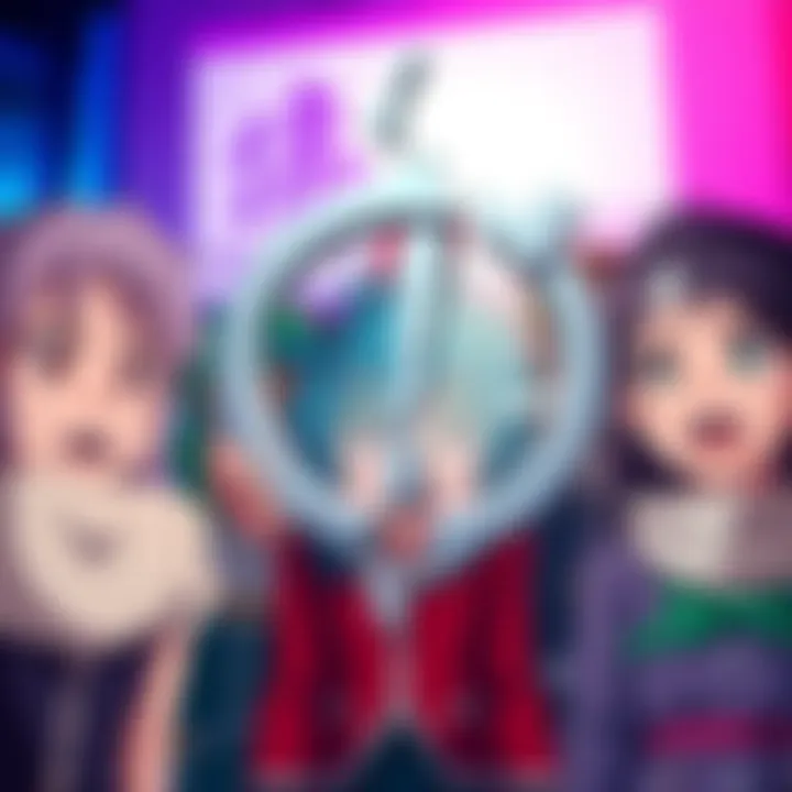 A group of animated characters looking surprised at a broken copyright symbol, symbolizing the backlash against TOEI ANIMATION's copyright system.