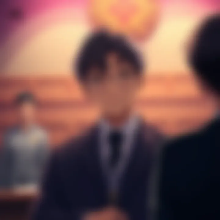 Togusa stands in a courtroom facing judgment, with a surprised expression as Gouda speaks honestly about Section 9.