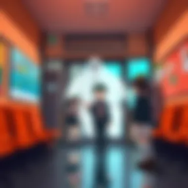 Main characters of Toilet Bound Hanako Kun A scene showing the main characters from Toilet Bound Hanako Kun in a school setting, with a ghostly figure and a student looking surprised.