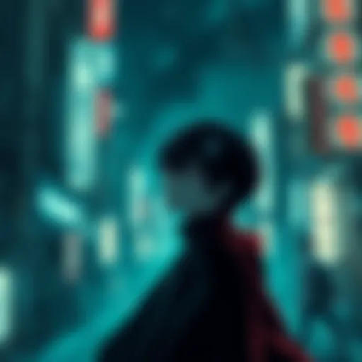 A dramatic scene from Tokyo Ghoul showing the main character in a tense moment, emphasizing the dark and intense atmosphere of the anime.