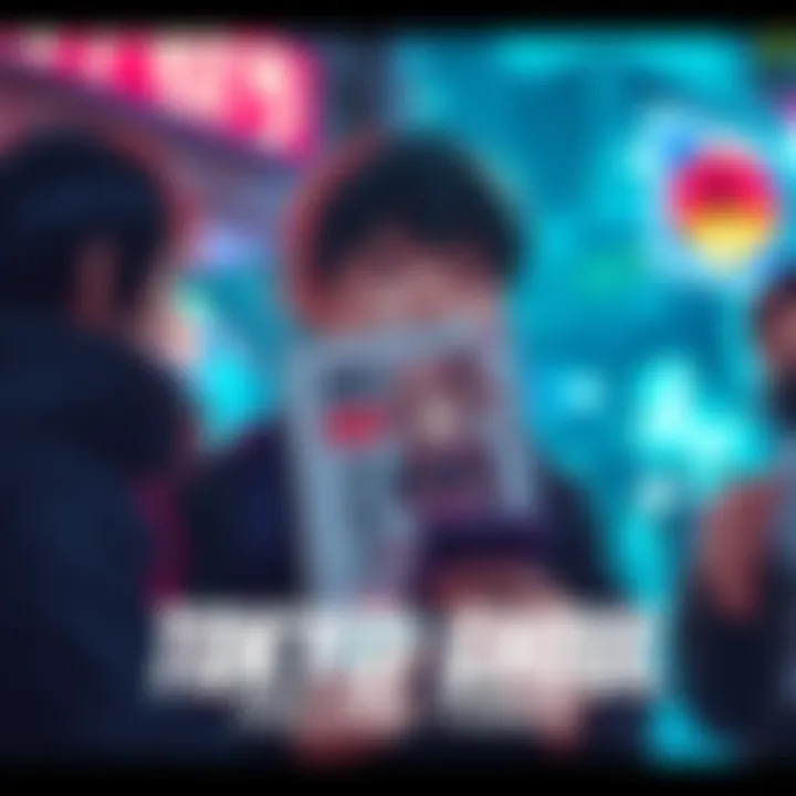 A fan holding a Tokyo Ghoul manga, excitedly sharing clues about the upcoming Volume Three with friends