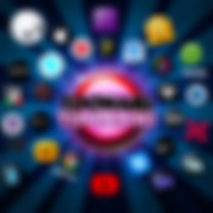 Toonami logo surrounded by various streaming service icons, representing the clash between traditional TV and streaming platforms in anime