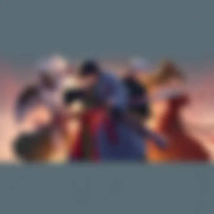 Key characters from Demon Slayer including Giyu, Rengoku, Kokoshibo, Akaza, and Kanno displayed together in action poses.