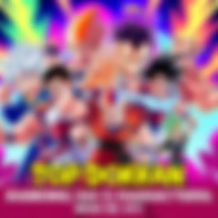 A colorful illustration of various Dokkan characters showcasing their unique abilities and rankings in a playful style.