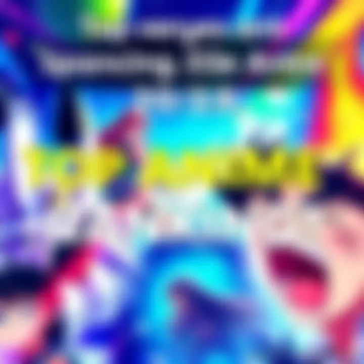 A colorful graphic showing the top anime series ranked for the first week of Spring and Summer 2025, featuring vibrant visuals and fan-favorite characters
