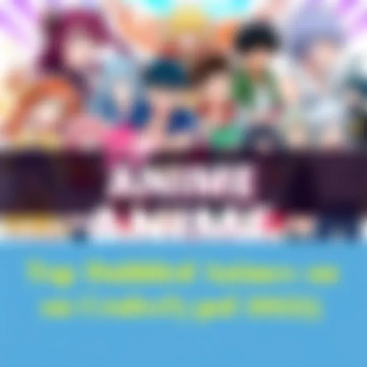 A colorful collage of popular anime characters from various series available on Crunchyroll, showcasing the excitement of dubbed content.