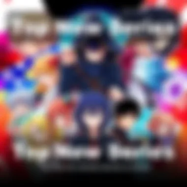 Top New Anime Series A colorful collage featuring characters from popular new anime series like 'Over-geared,' 'The World's Strongest Witch,' and 'What's Wrong with Being Reborn as a Goblin?'.