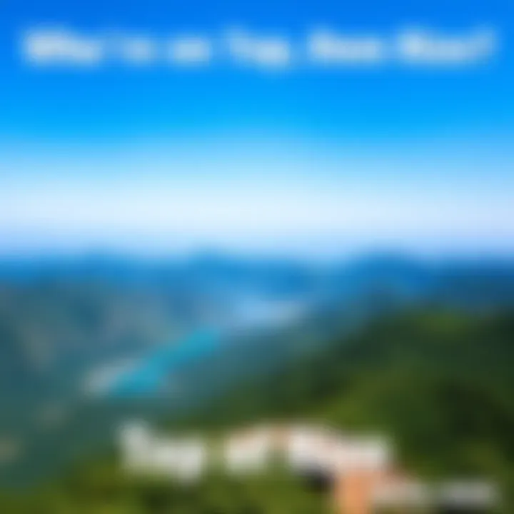 A panoramic view from the top of Rize, showing lush green mountains and a clear blue sky