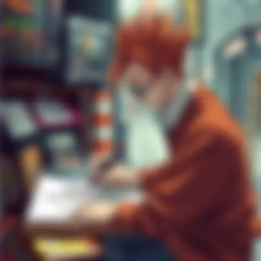 Akira Toriyama Drawing Characters Akira Toriyama sketching characters for AGE: 1000, focusing on creative designs and artwork.