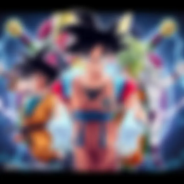 A collage featuring classic Dragon Ball characters like Goku and Freeza, showcasing their new transformations and designs, representing Toriyama's influence on the franchise.