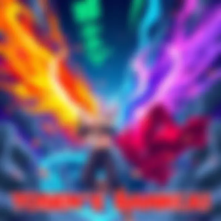 An illustration showing Tosen's bankai releasing powerful energy, merging with the concept of domain expansion, surrounded by vibrant colors and dynamic shapes.