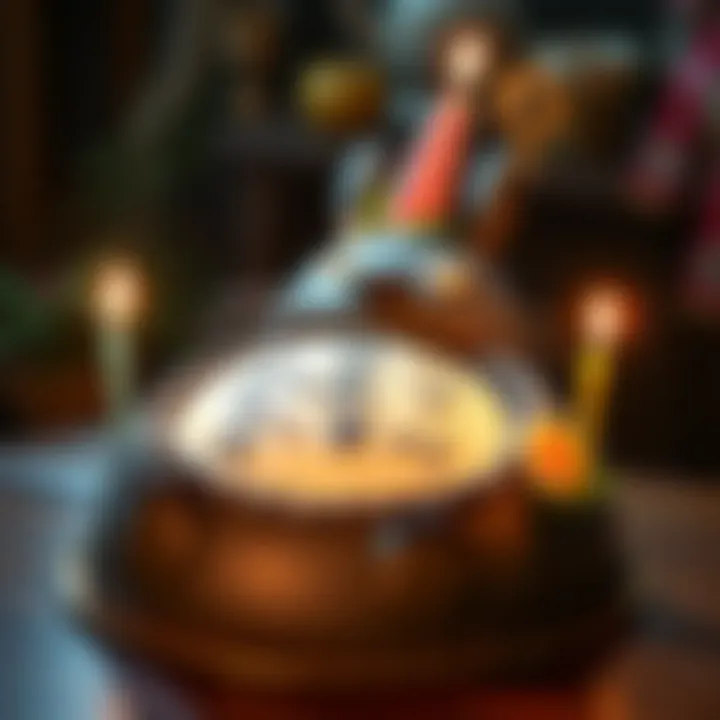 A beautifully crafted birthday cake shaped like Totoro, with icing details and decorations, set on a table with birthday candles.