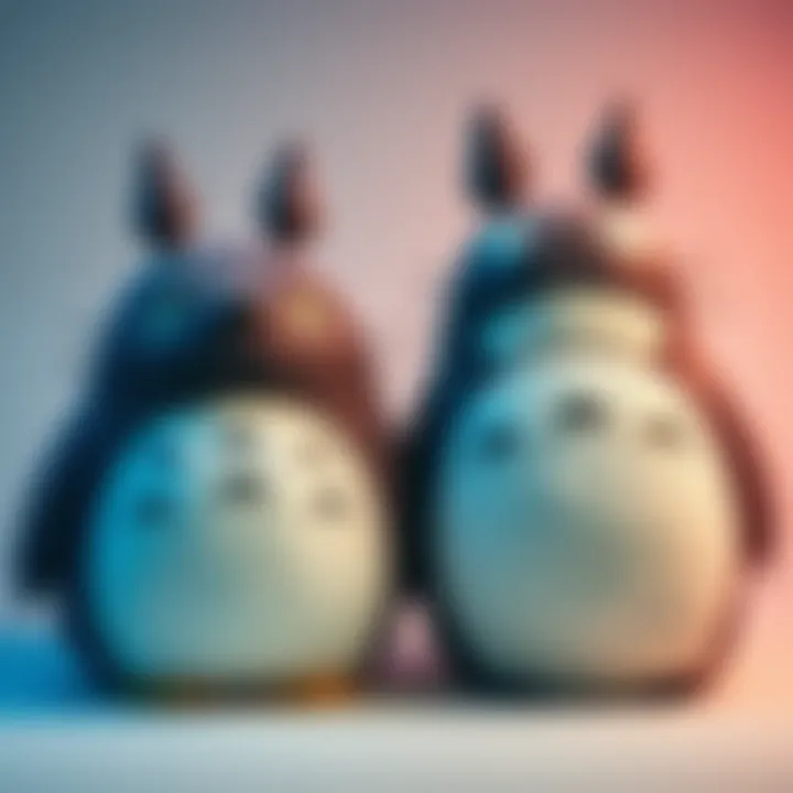 Comparison of a genuine Totoro plush toy and a low-quality bootleg version to highlight differences