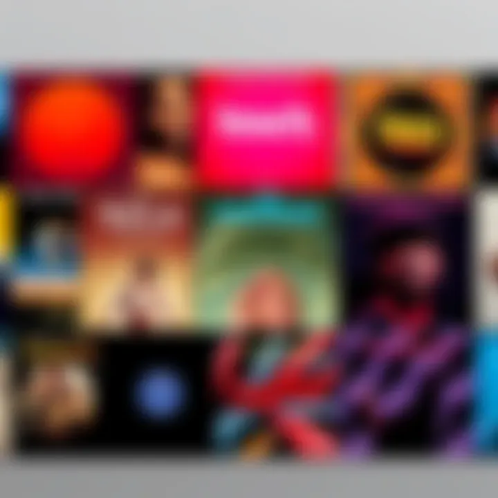 A collection of album covers representing the Touch series across 1981 to 1987, showcasing musical styles and cultural themes