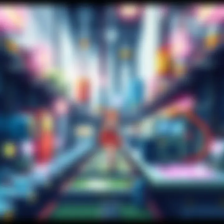 A colorful, whimsical factory inspired by Touhou characters, featuring assembly lines and automation elements, with fantasy elements and characters overseeing the operation.