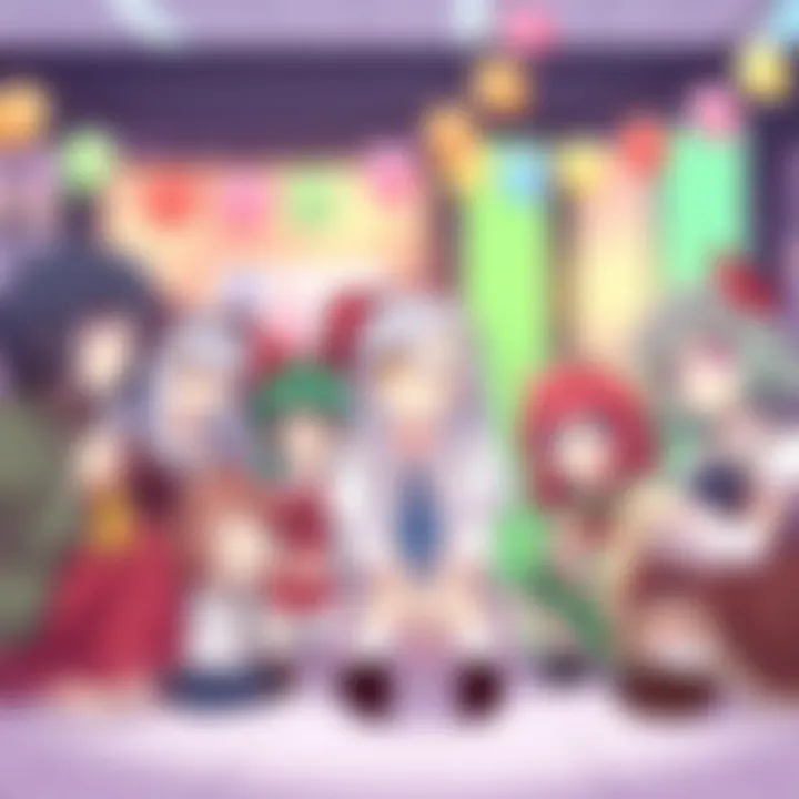 Illustration of Touhou characters discussing older memes and humor styles, featuring Sakuya and playful expressions, with a backdrop of vibrant colors signifying the Touhou community.