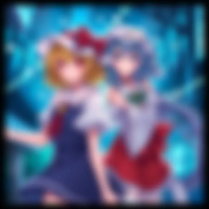 Cirno and Daiyousei from Touhou movie project in character outfits