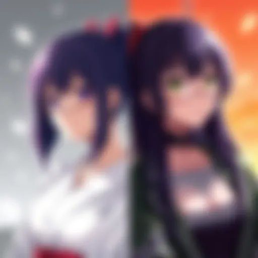 Side-by-side comparison of Touka from manga and anime, highlighting design differences