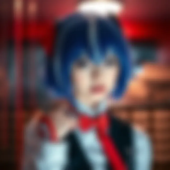 Person showcasing a Touka cosplay, featuring a styled wig and a creative tie, planned to add a red bowtie later.