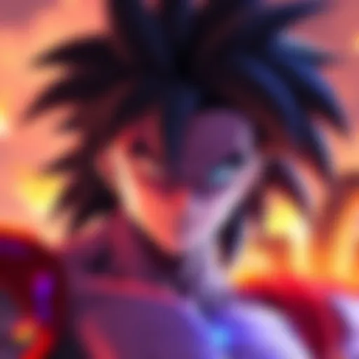 A depiction of Toyotarou with an artistic representation of SSJ5, symbolizing a potential legal clash over copyright issues