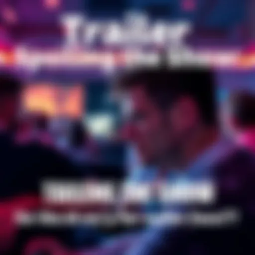 A split image showing a trailer playing on one side and a confused viewer on the other, questioning if the trailer revealed too much.