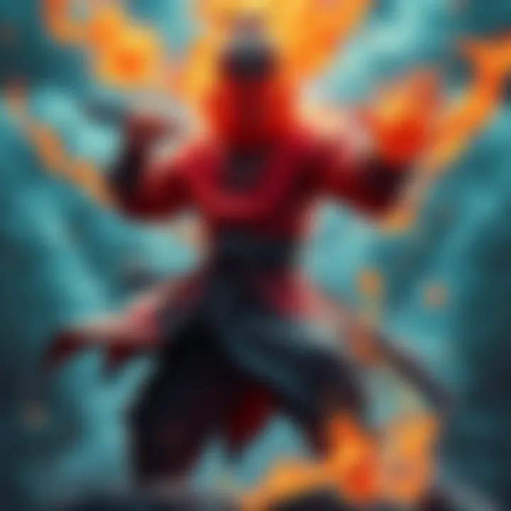 A powerful sorcerer, transformed by Mahito's technique, stands ready for battle in a dynamic pose, showcasing new abilities and strength.