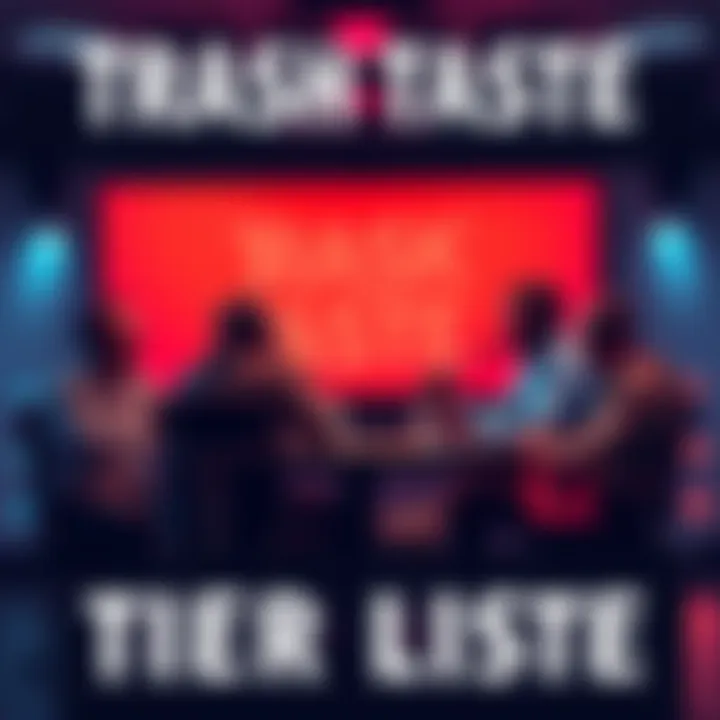 Trash Taste Podcast Discussion on Tier Lists Hosts of the Trash Taste Podcast engaging in a lively conversation about tier lists and their significance.