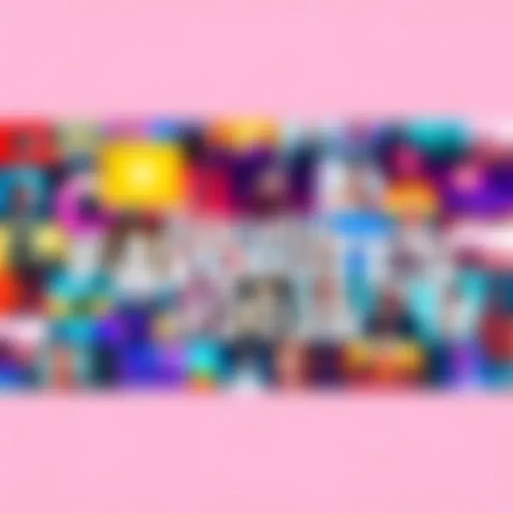 A vibrant collage showcasing popular songs, movies, and shows from 2025, capturing the essence of entertainment that people love.
