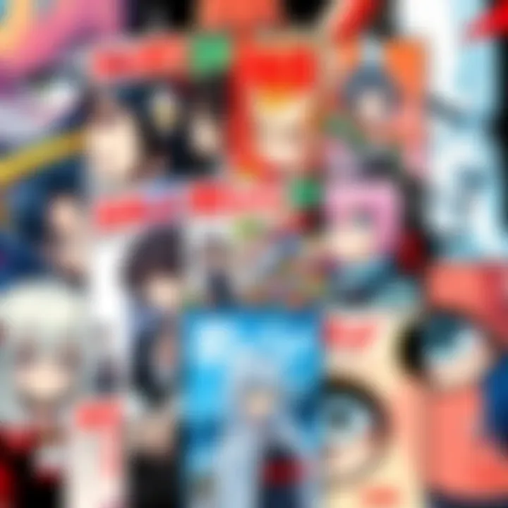 Trending Manga Covers A collection of popular manga covers showcasing current trends, featuring unique characters and vibrant artwork.