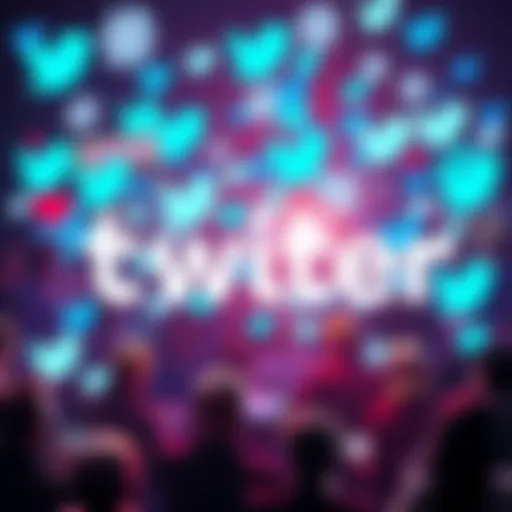 A collage of popular Twitter hashtags and trending discussions among people