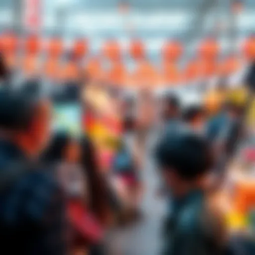 A visual representation of the latest trends in Type Shi, showcasing innovative products and community interaction at a market event.
