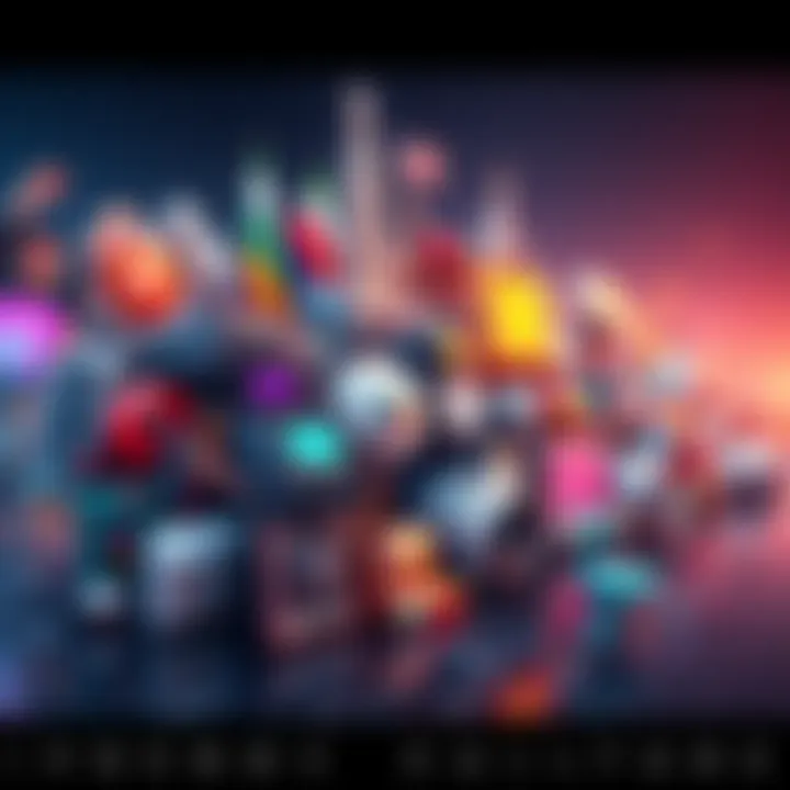 A collage of popular social media trends and cultural references that show their impact on society.