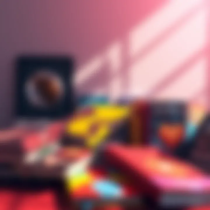 A collection of eye-catching book covers showcasing modern design elements and vibrant colors for 2025.
