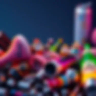 Trendy Items in Decline A collection of popular trendy items fading away, symbolizing the end of certain trends.