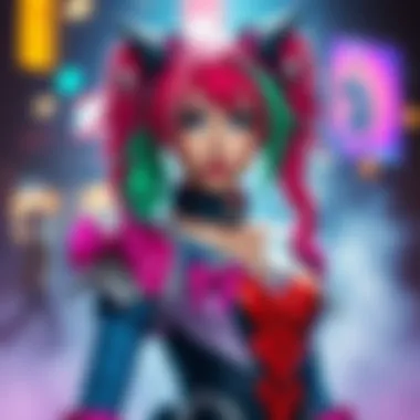 A person dressed as Trish showcasing a detailed and colorful costume, capturing the character's essence.