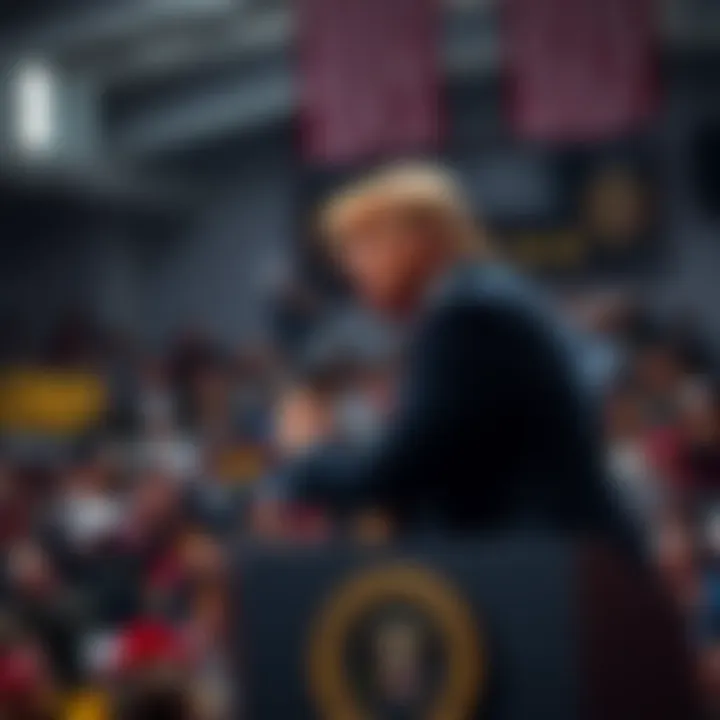 Former President Trump addresses a large crowd at a rally, emphasizing his plans for change in 2025.