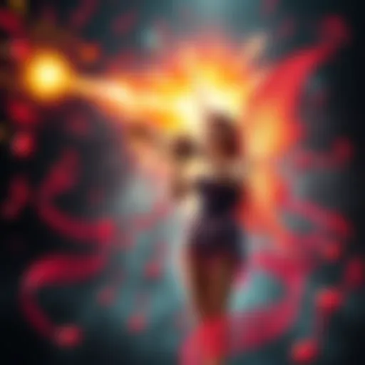 Trumpet Fairy in a musical trance The Trumpet Fairy plays her trumpet, surrounded by music notes, while a bright energy attack approaches her in the background.