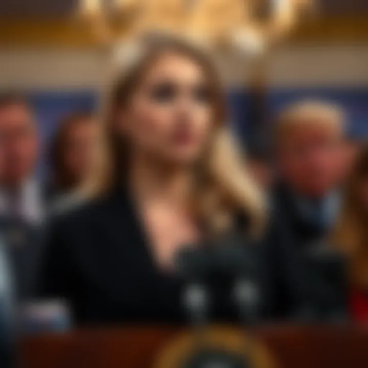 Trump's daughter speaks at a press conference, addressing claims about her biological parentage.