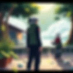 Tsunade and Kakashi in retirement Tsunade and Kakashi enjoy a peaceful life away from the Hokage responsibilities, surrounded by nature and tranquility.