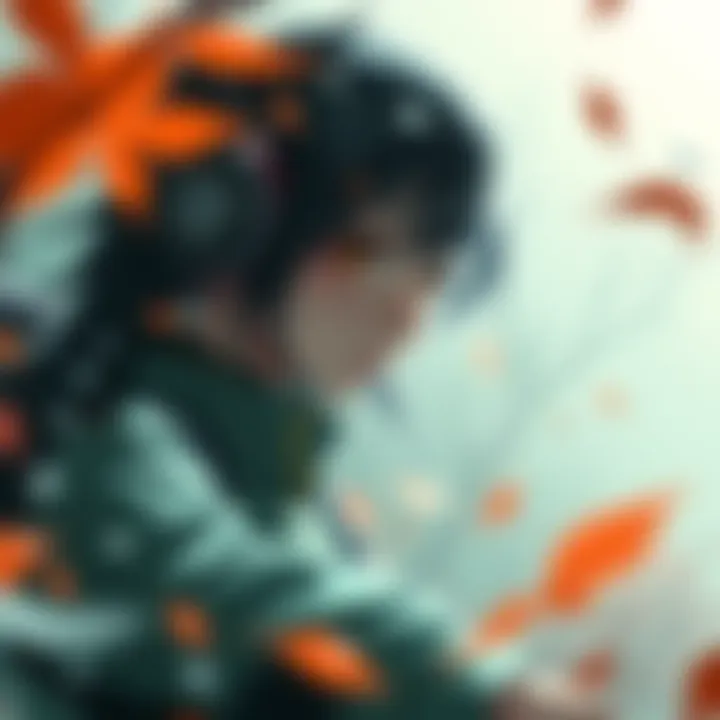 Tsuyu blends into her environment using her camo ability, showcasing her unique skill in action.