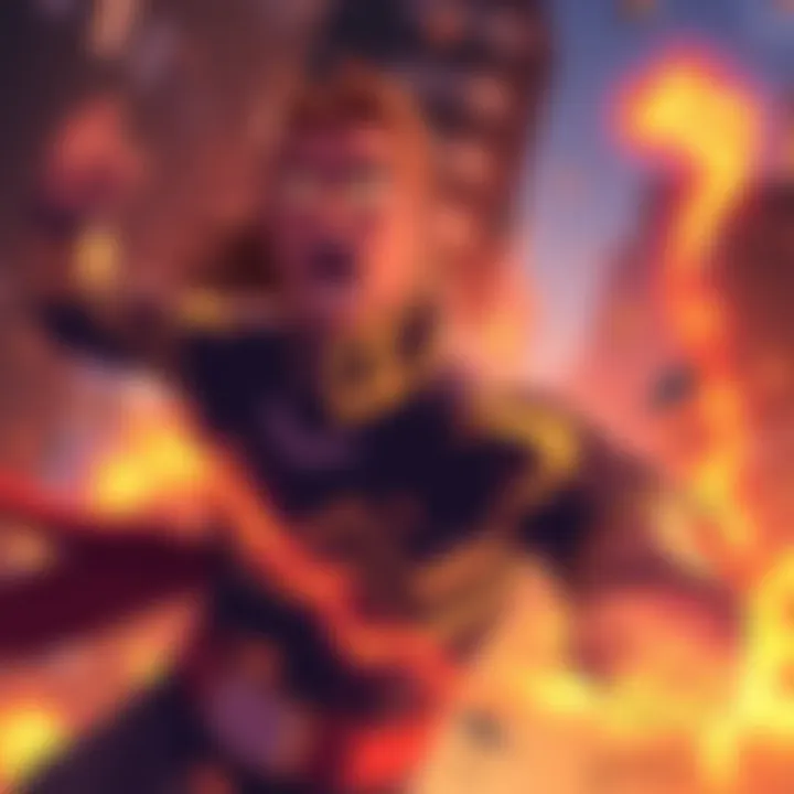Dynamic scene of a character from TTGL showing determination and strength during a pivotal moment