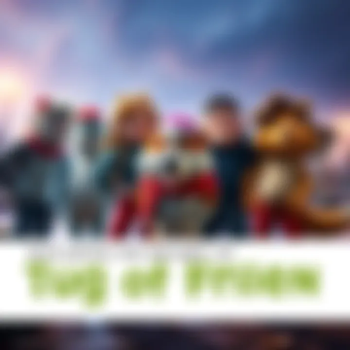 Tug of Frieren Characters Group of main characters from Tug of Frieren standing together, showcasing their unique personalities and expressions.