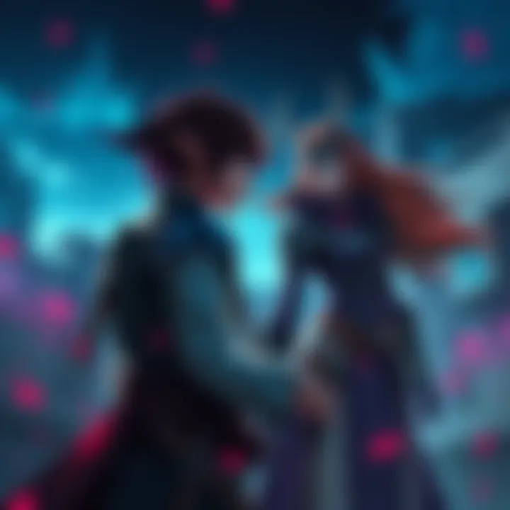 Twilight stands protectively in front of Desmond, while Thorn Princess approaches, ready for a tense showdown.