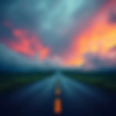A fork in the road with one path leading left and the other right, representing a decision-making moment.