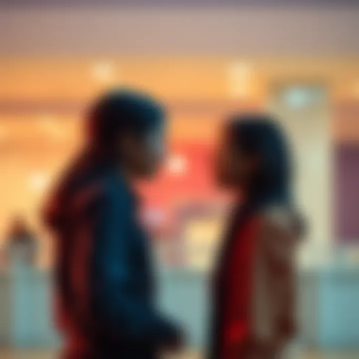 Two individuals engaged in a conversation, expressing curiosity about their relationship dynamics if they met.